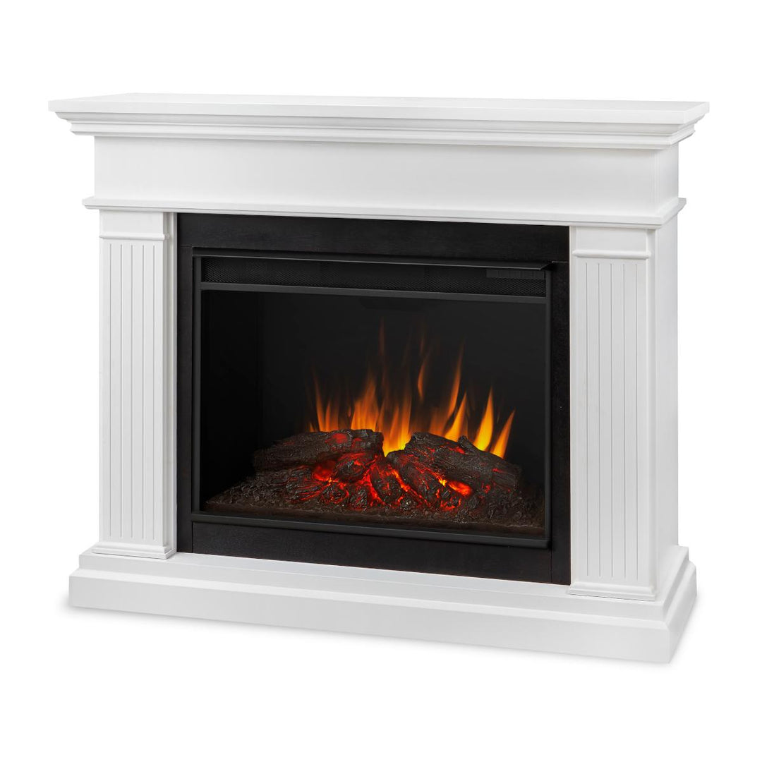 Real Flame White Centennial Mantel with Grand Electric Fireplace - 8770E-W