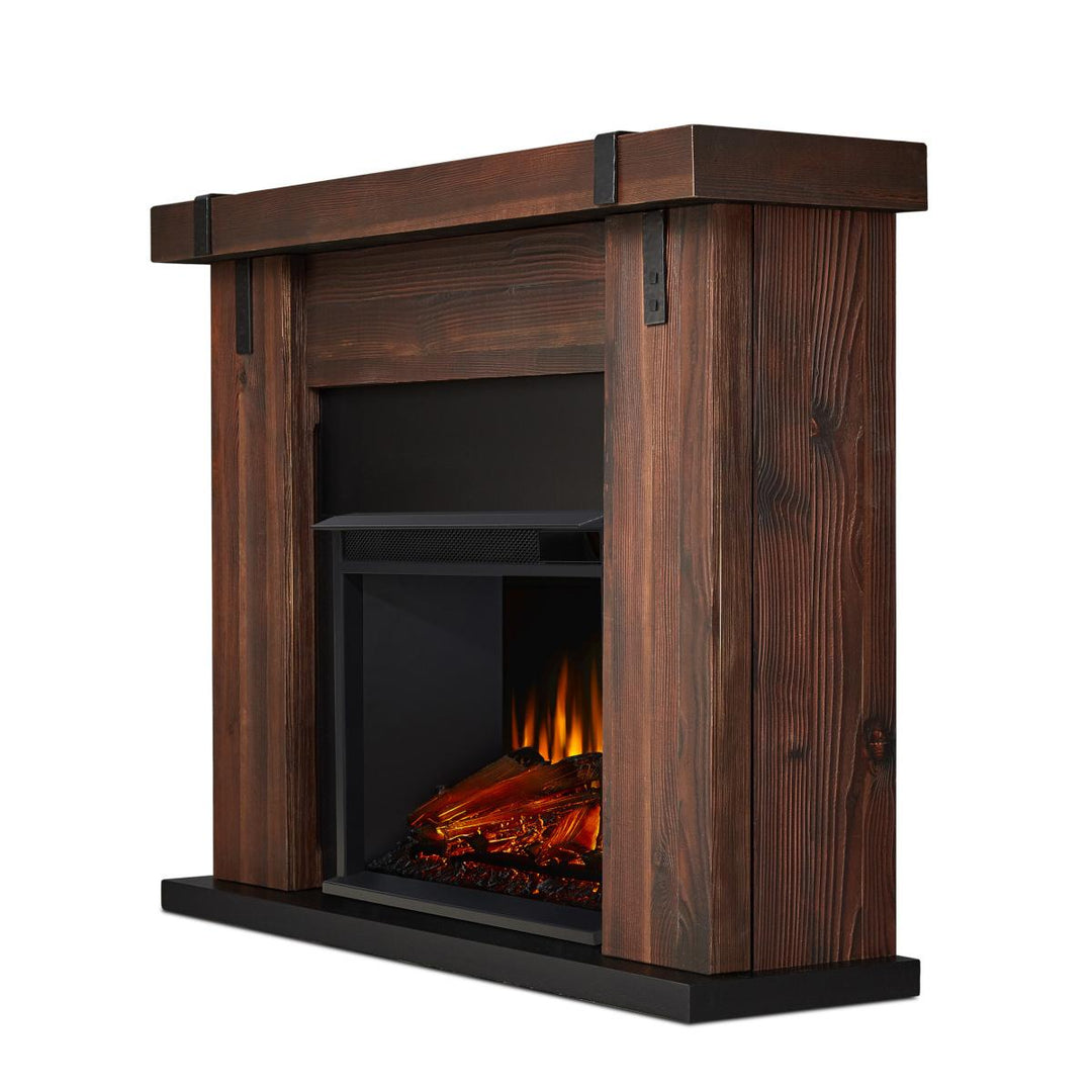 Real Flame Aspen Mantel with Electric Fireplace Insert - 9220E-CHBW