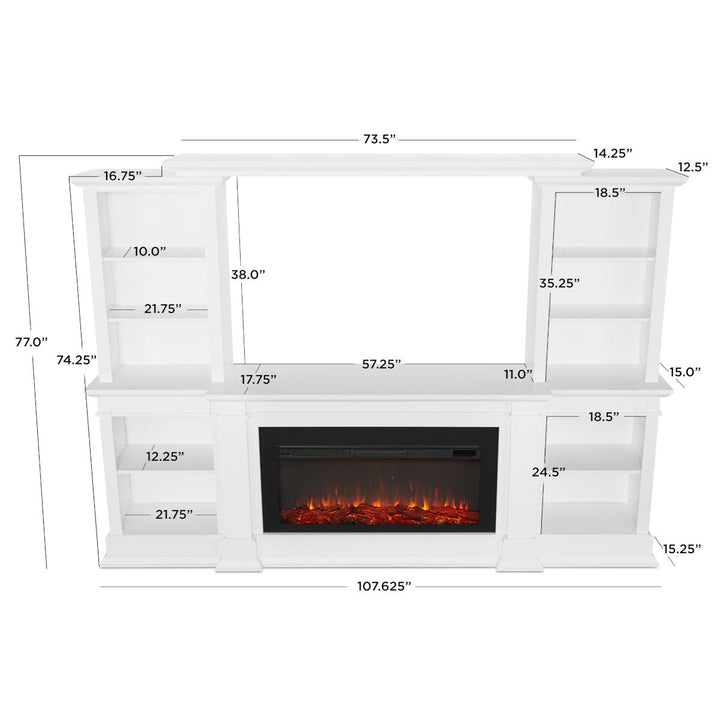 Real Flame Monte Vista Media Console with Landscape Electric Fireplace - 9900E-W
