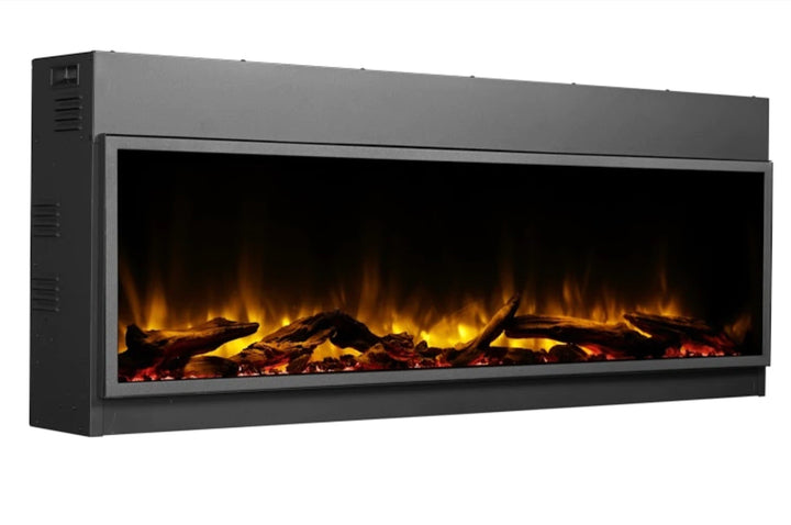 Dyansty Harmony BEF57 57" built-in linear electric fireplace with logs