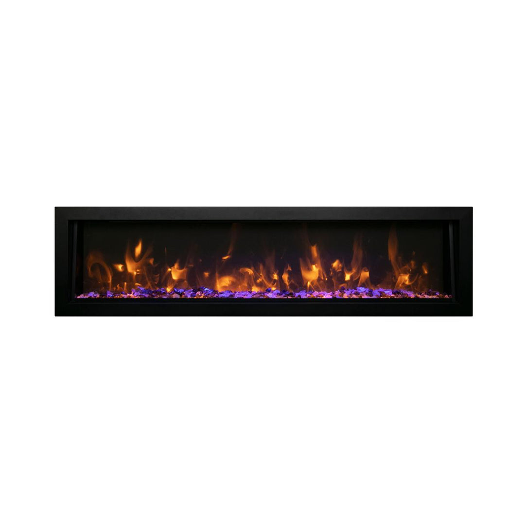 Amantii 88" Built-In Panorama Indoor / Outdoor Electric Fireplace - BI-88-DEEP-OD