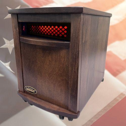 Amish Handcrafted SUNHEAT Infrared Heater – USA1500-AMISH Fireside Mocha