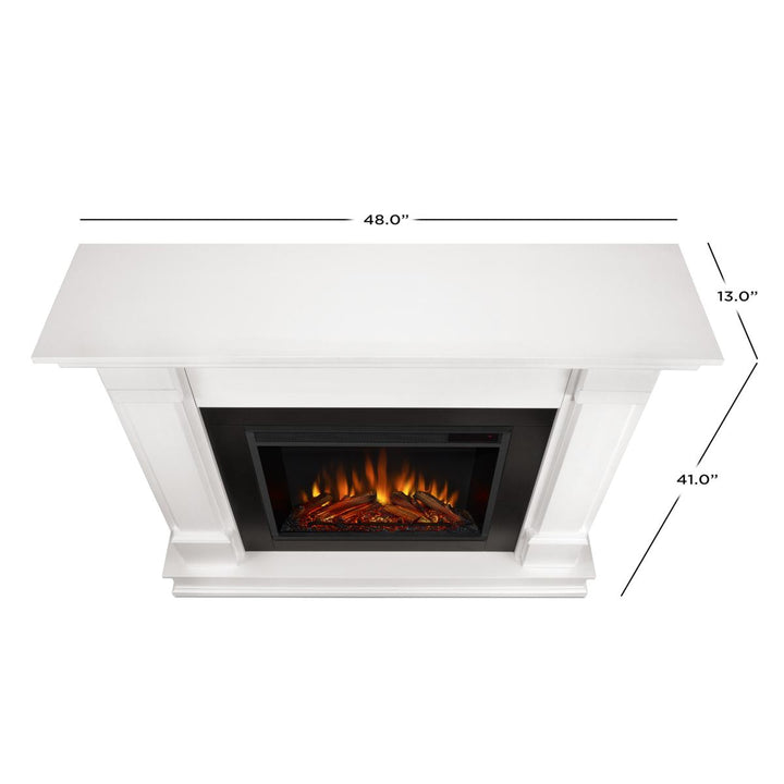 Real Flame Silverton Mantel with Electric Fireplace - G8600E-W