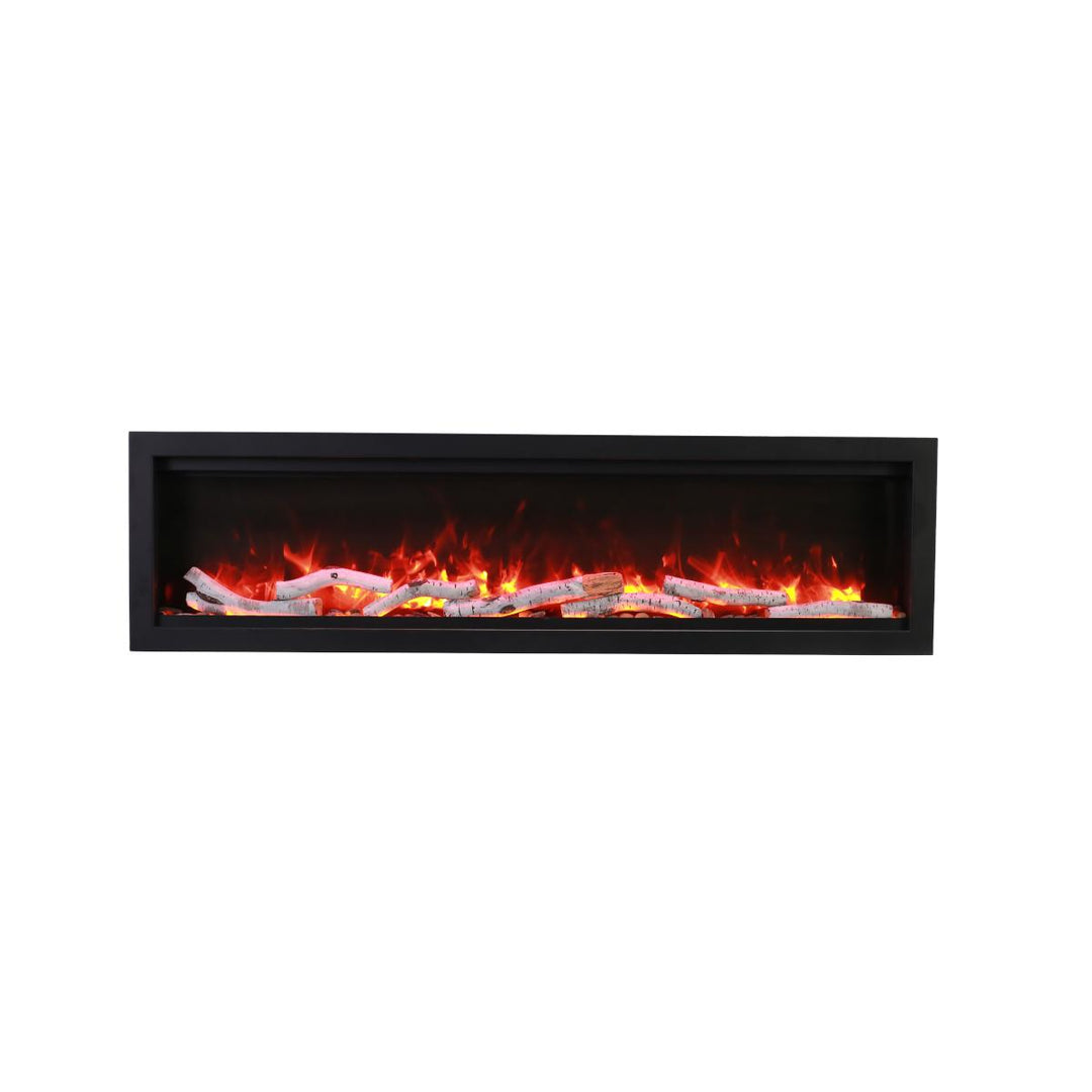 Amantii 74" Electric Fireplace, Built-in with log - SYM-74