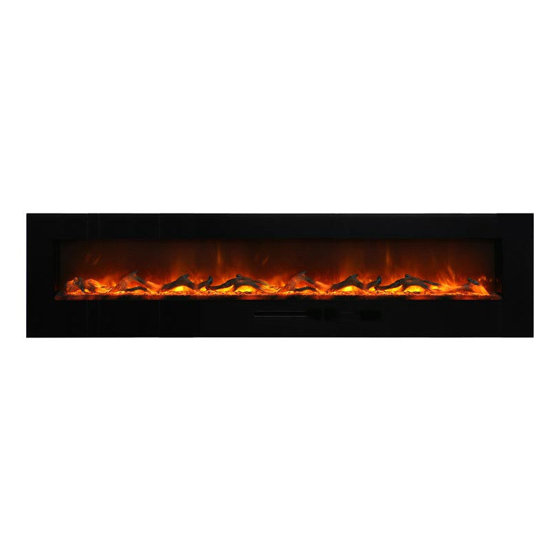 Amantii 88" Wall Mount / Flush Mount Electric Fireplace - WM-FM-88-10023-BG