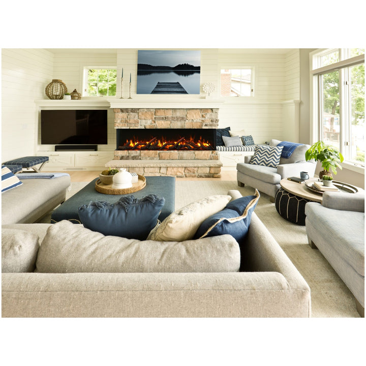 Amantii 72″ Slim Electric Fireplace 