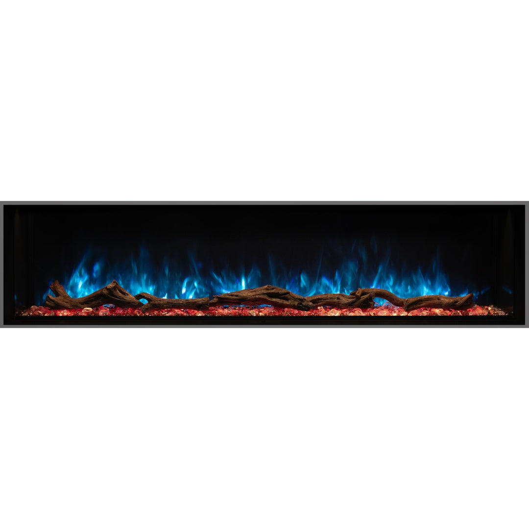 Modern Flames LPM-6816 Linear Landscape Pro Multi Electric Fireplace with Blue Flames and Logs
