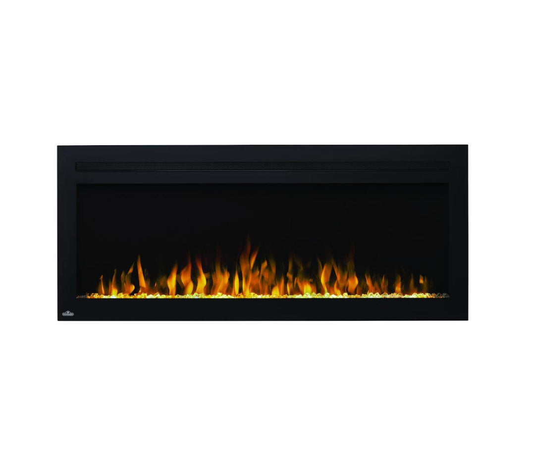Napoleon Purview 50" Linear Electric Fireplace NEFL50HI with orange flames