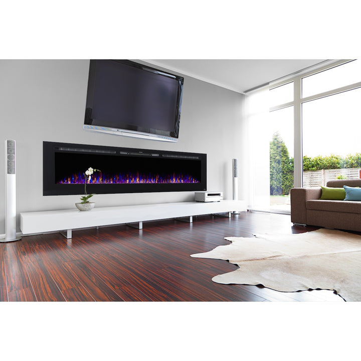 Touchstone Sideline 80032 100" Linear Electric Fireplace in Living Room