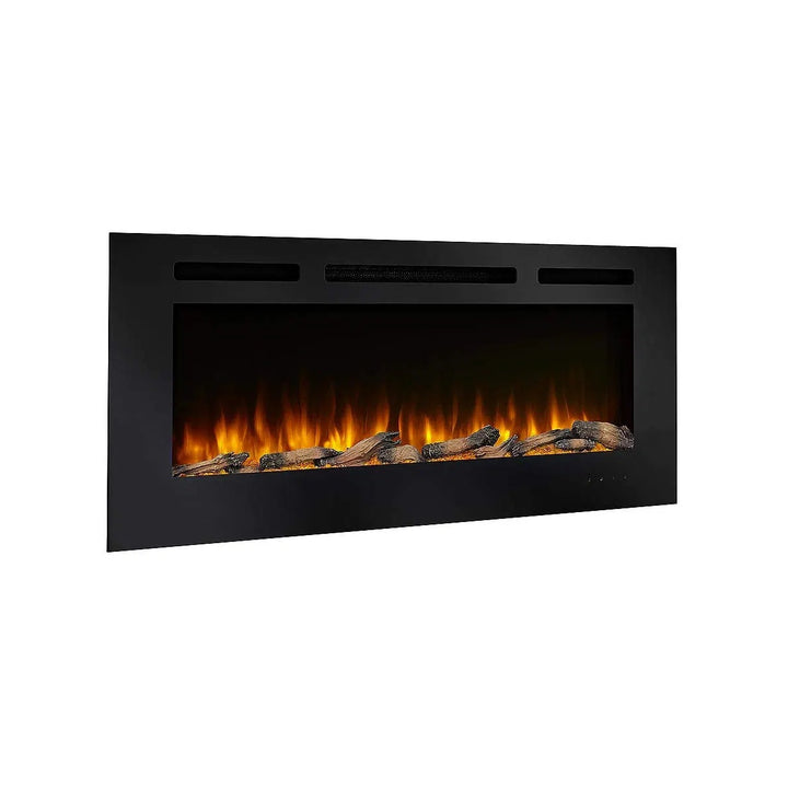 SimpliFire 60" Allusion built-in linear electric fireplace SF-ALL60-BK with log media