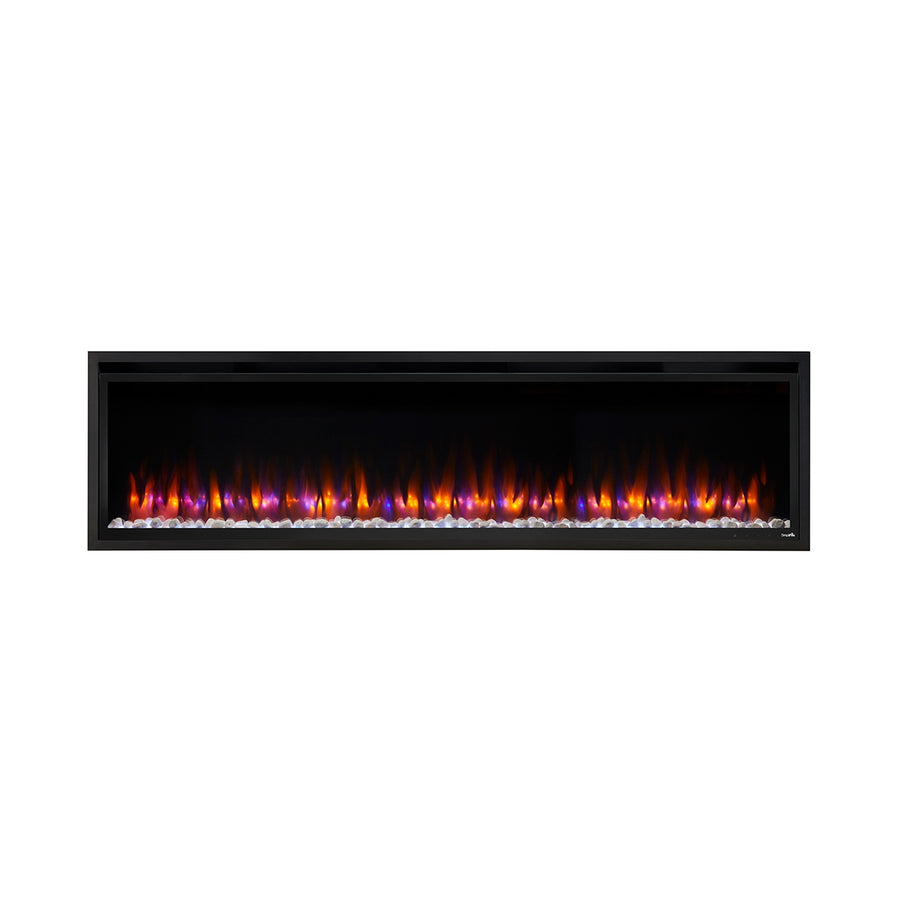 SimpliFire 72" Allusion Platinum Linear Built-In Electric Fireplace - SF-ALLP72-BK