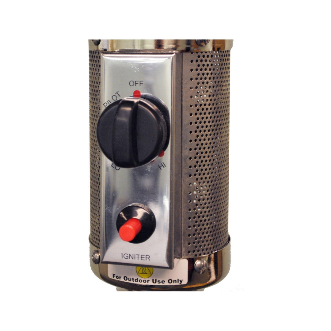 gas patio heater umbrella SUNHEAT Umbrella Propane Patio Heater in Black