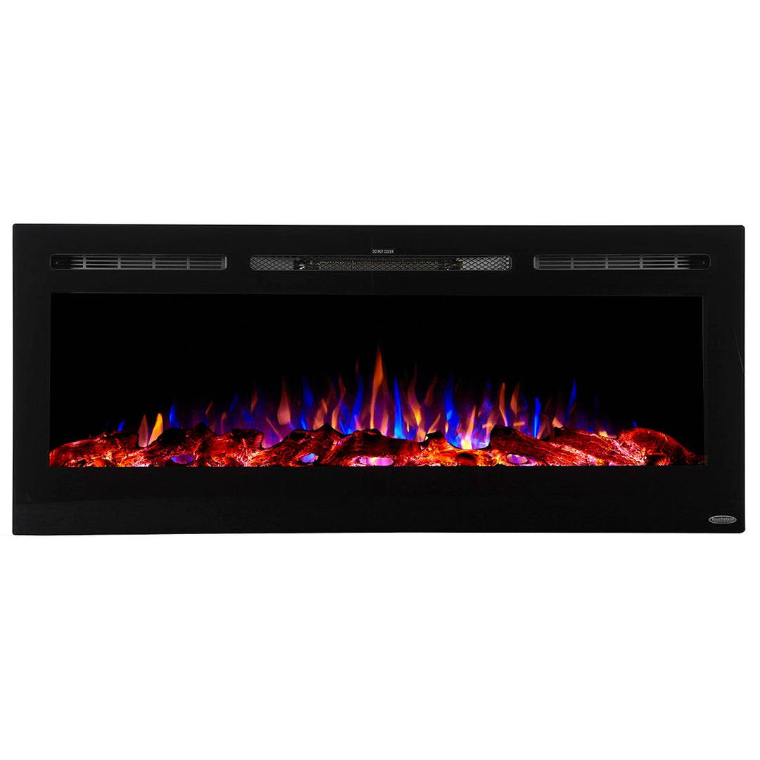 Touchstone Sideline 80004 Linear Electric Fireplace with Pink, Orange, and Blue Flames