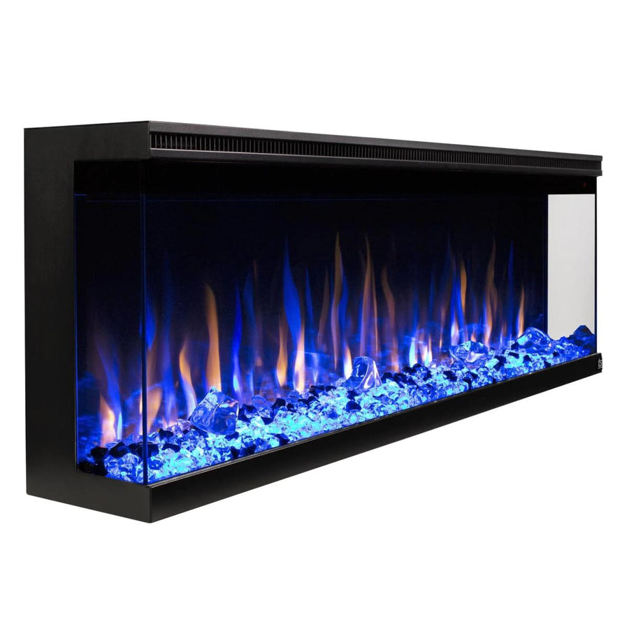 Touchstone Sideline 80045 50" Infinity 3-Sided Linear electric fireplace with blue flames