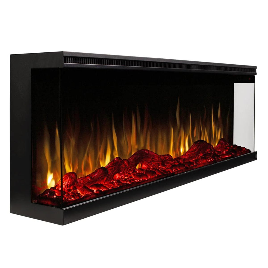 Touchstone Sideline 80046 60" Infinity 3-Sided Linear Electric Fireplace with orange flames